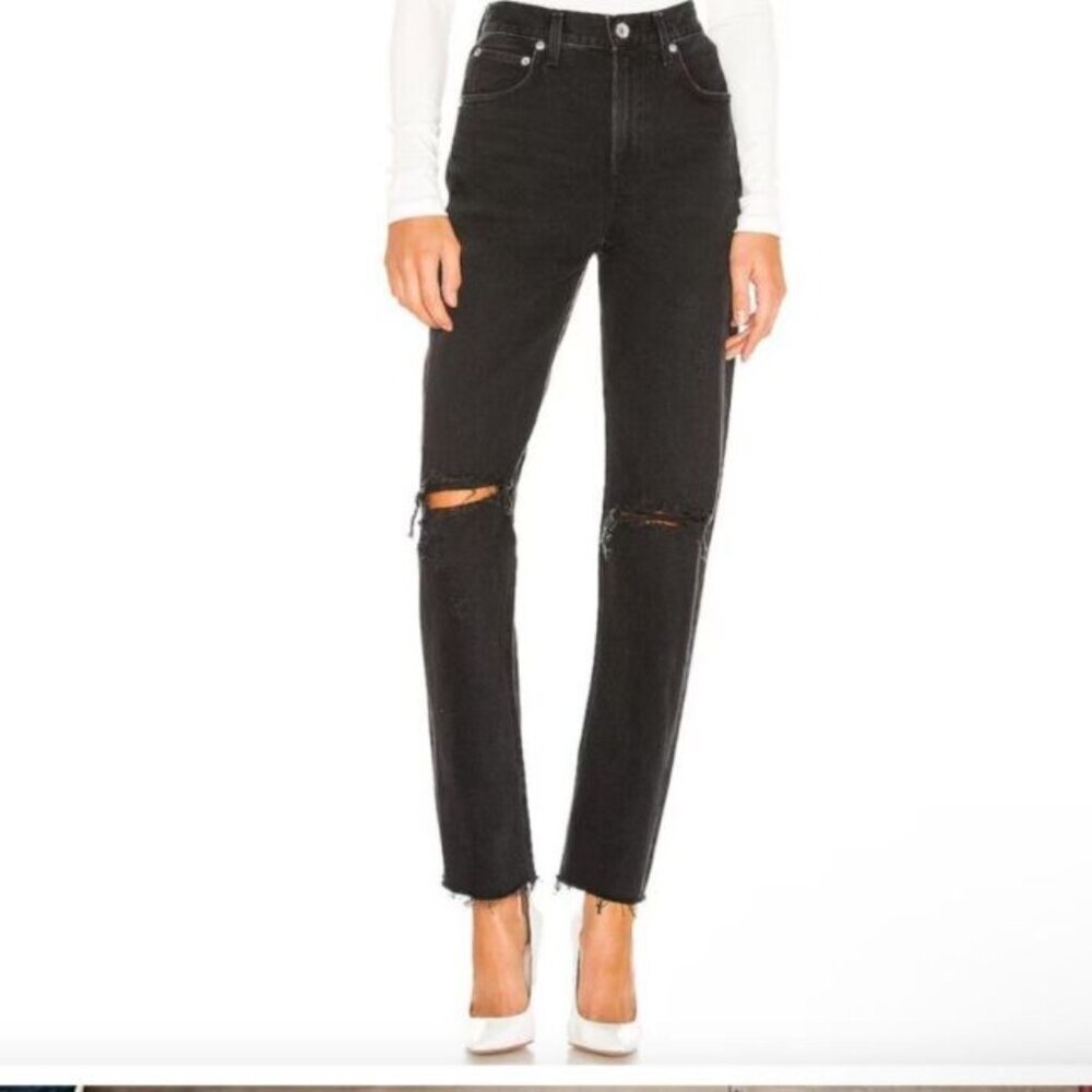 AGOLDE Cherie High Rise Straight in Denim Jeans, Size 30